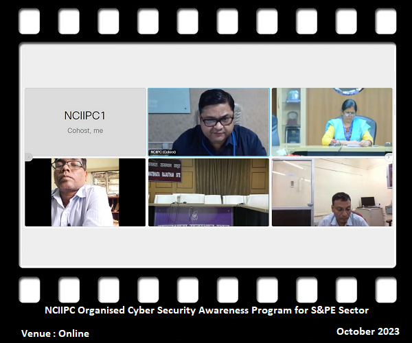 NCIIPC Organised Cyber Security Awareness Program